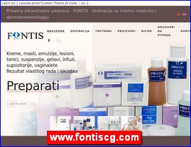 Ordinacije, lekari, bolnice, banje, laboratorije, www.fontiscg.com