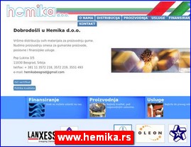Plastika, guma, ambalaža, www.hemika.rs