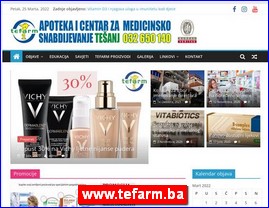 Lekovi, preparati, apoteke, www.tefarm.ba