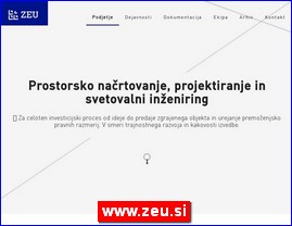 Arhitektura, projektovanje, www.zeu.si