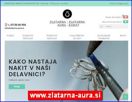 Zlatare, zlato, zlatarstvo, nakit, satovi, www.zlatarna-aura.si