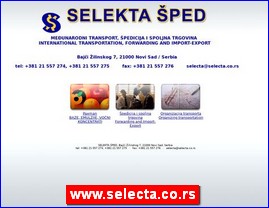 Transport, �pedicija, skladi�tenje, Srbija, www.selecta.co.rs